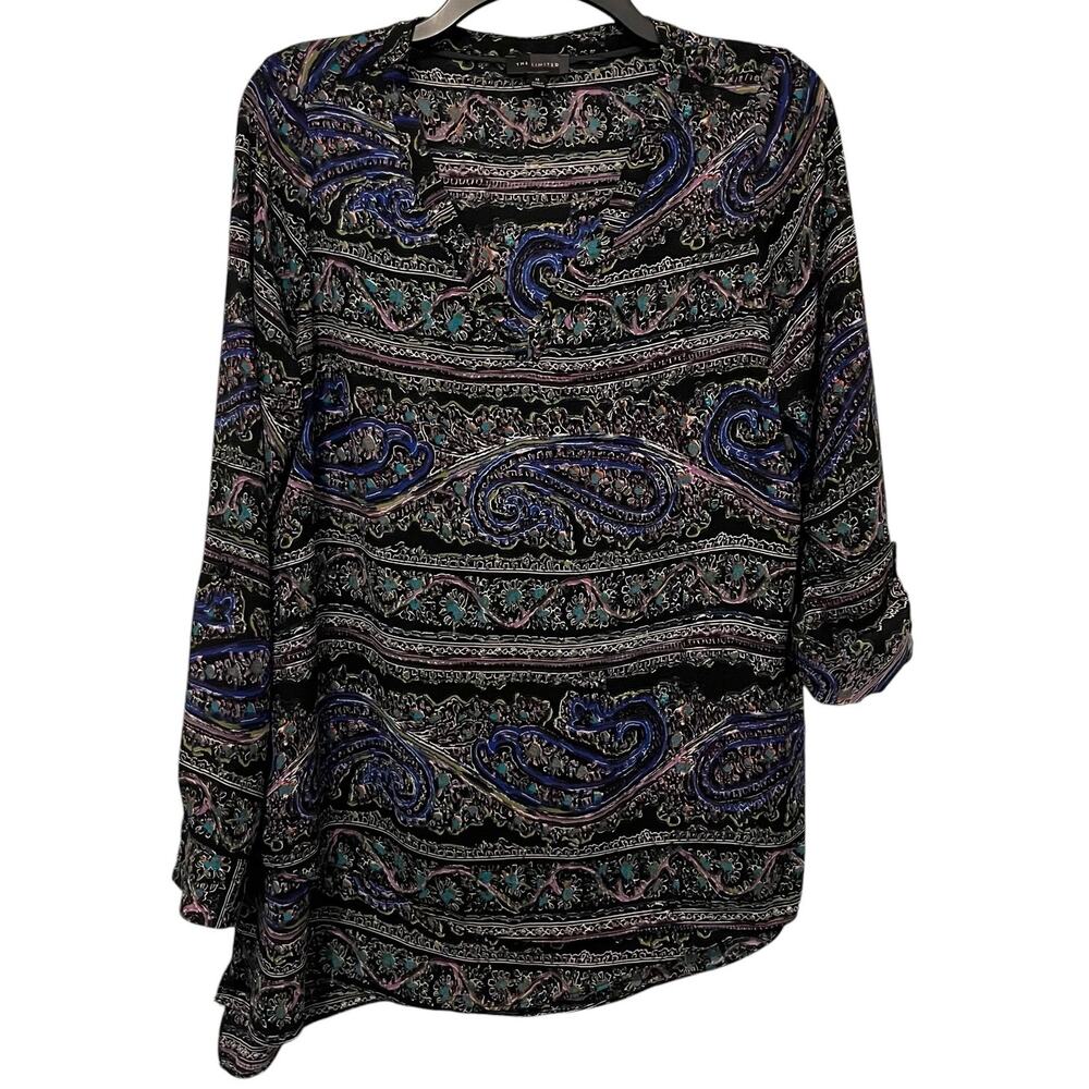 The Limited Paisley Top Roll Tab Sleeve Layer Medium